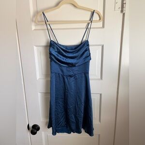 Hello Molly Satin Blue Dress